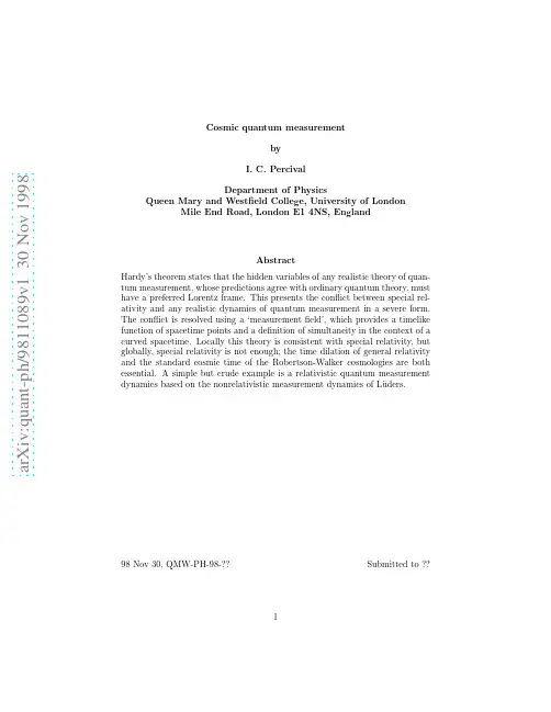 Cosmic quantum measurement