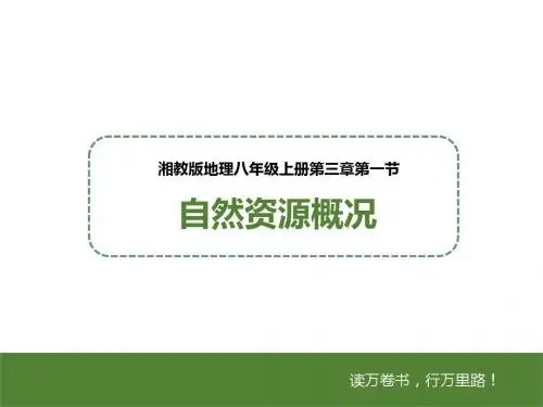 湘教版八年级地理上册3.1《自然资源概况》精品课件
