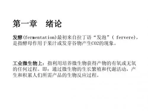 发酵工程期末考点总结