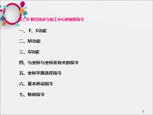 数控铣床与加工中心的程序编制-G