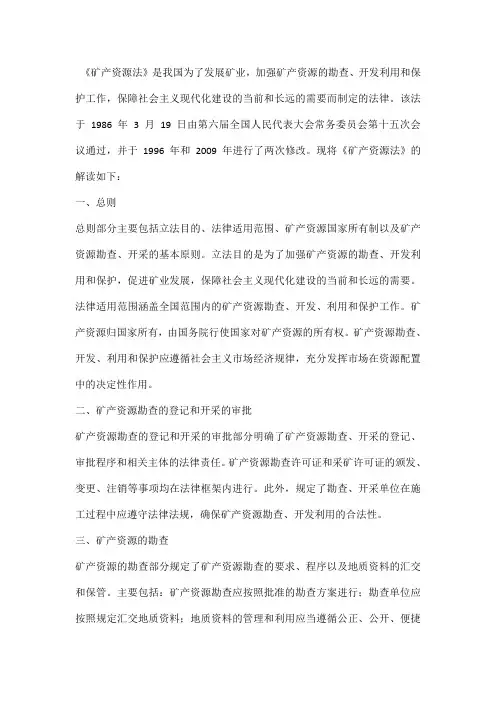 矿产资源法解读