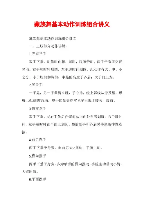 藏族舞基本动作训练组合讲义