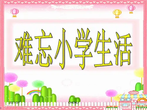 难忘的小学生活PPT课件