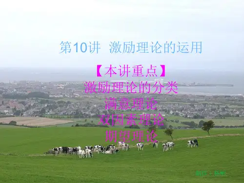 第十讲    激励理论的运用