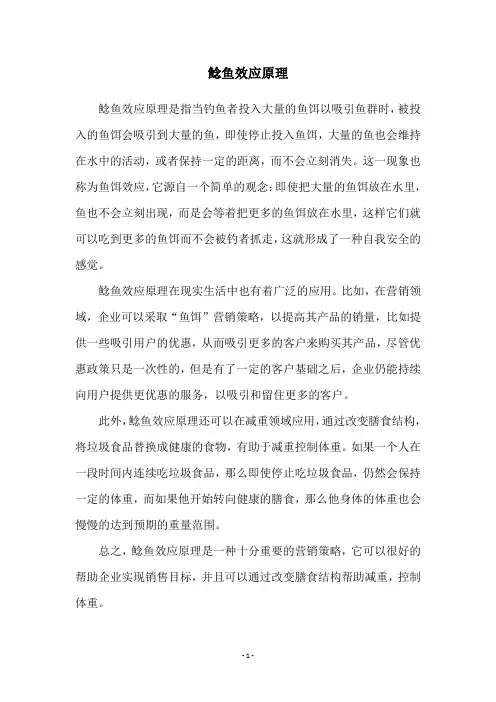 鲶鱼效应原理
