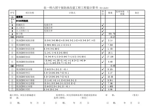 干渠工程量统计 2(version 1) (version 1)