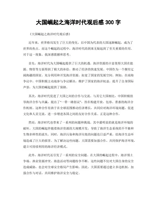 大国崛起之海洋时代观后感300字