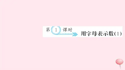 新人教版五年级数学上册五简易方程第1课时用字母表示数习题课件.ppt