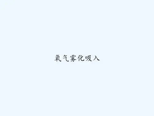 氧气雾化吸入 PPT