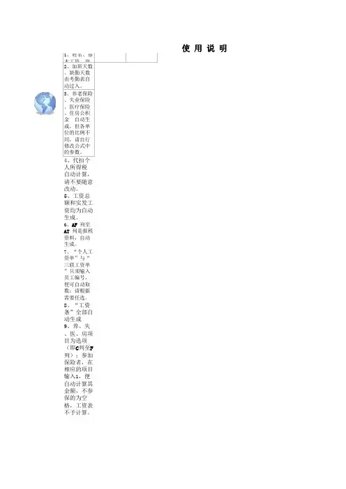 制造业实用工资表