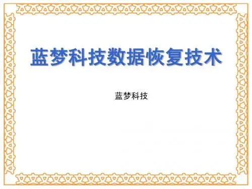蓝梦科技数据恢复技术