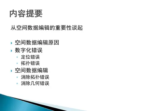 第七章空间数据编辑ppt课件