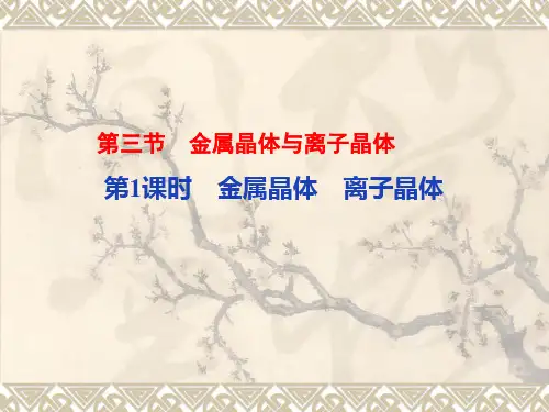 高中化学课件：《金属晶体》PPT课件