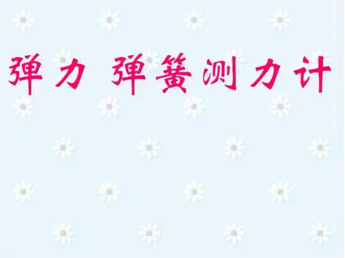 弹力_弹簧测力计
