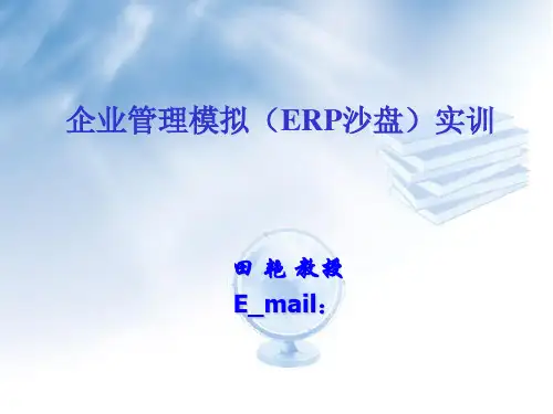企业管理(ERP)实训PPT教学课件