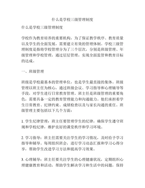 什么是学校三级管理制度