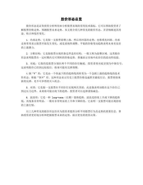 股价形态总览