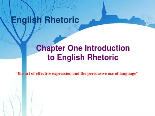 英语修辞学English Rhetoric-第一章Introduction to English R