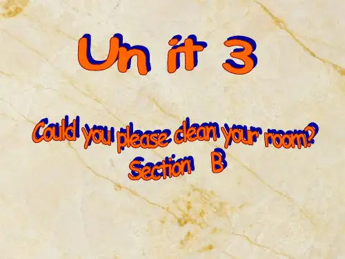 2014 最新课件Unit_3_Could_you_please_clean_your_room__ Section B