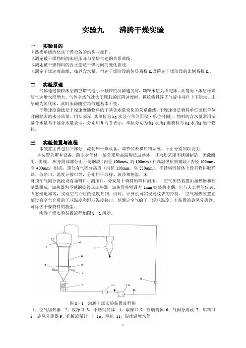 化工原理 9沸腾干燥实验
