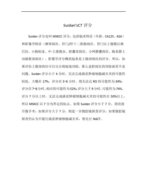 Suidan'sCT评分