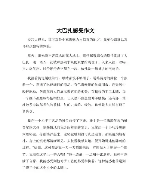 大巴扎感受作文
