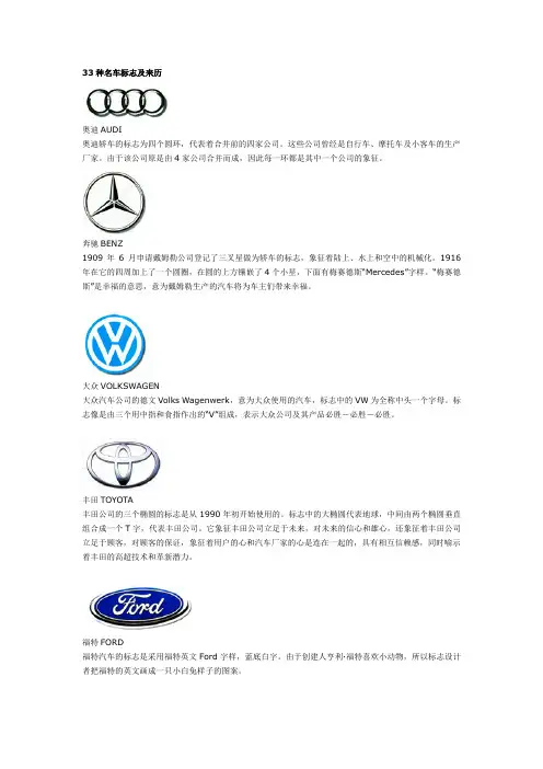教你认车 各种车标志分别是什么品牌？