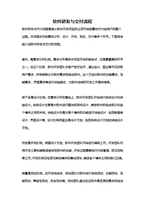 软件研发与交付流程