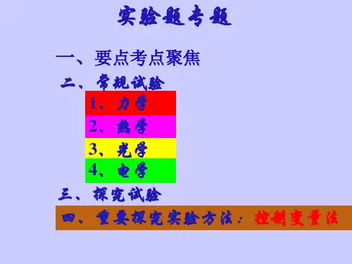 初中物理实验PPT课件