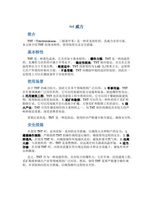 tnt威力