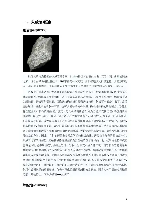 三大类岩石详细图文解析Word版