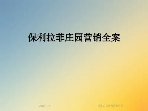 保利拉菲庄园营销全案