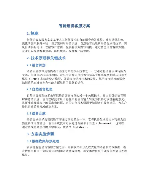 智能语音客服方案