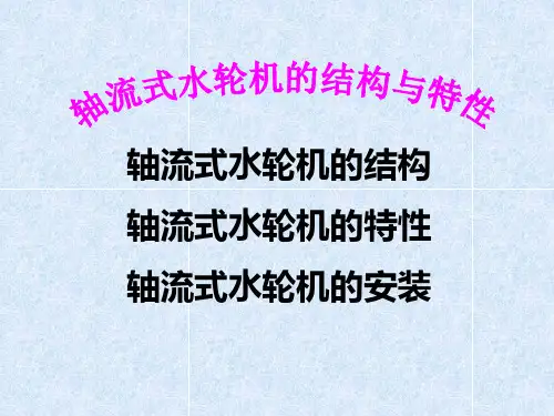 水轮机课件——轴流式水轮机