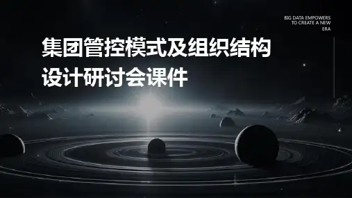 集团管控模式及组织结构设计研讨会课件