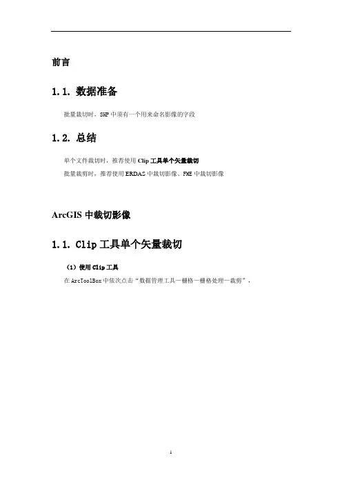 ERDAS、ArcGIS、FME中用矢量裁切影像
