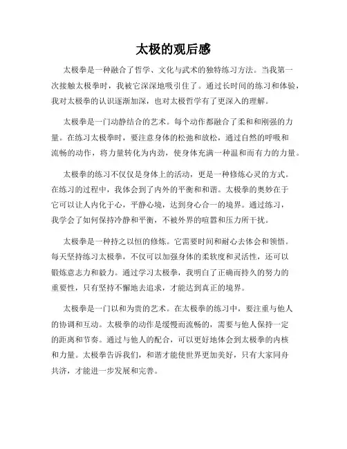 太极的观后感