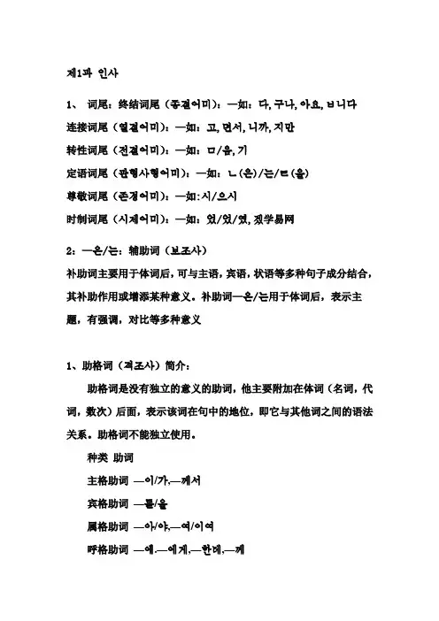 韩语语法