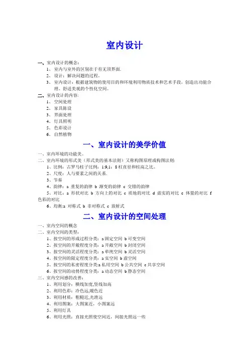 室内设计笔记要点