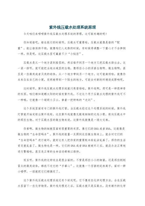 紫外线压载水处理系统原理