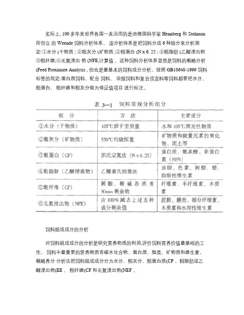 饲料中基本营养成分测定标准(精)