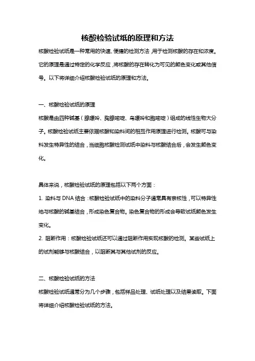 核酸检验试纸的原理和方法