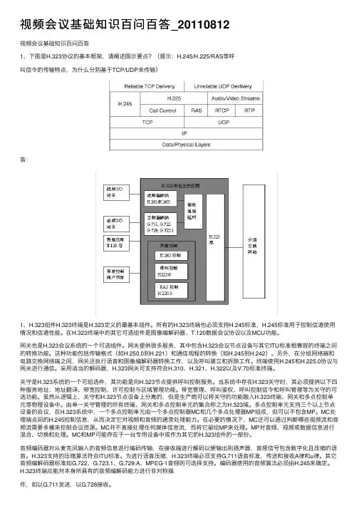 视频会议基础知识百问百答_20110812