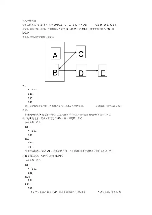 模式分解例题