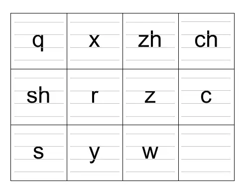 四线格拼音字母表带声调完整版完美打印ppt课件
