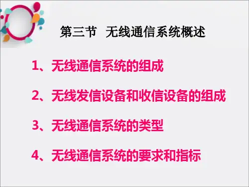 无线电信号传输系统的组成