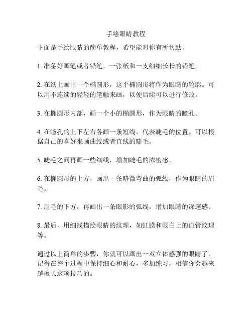 手绘眼睛教程