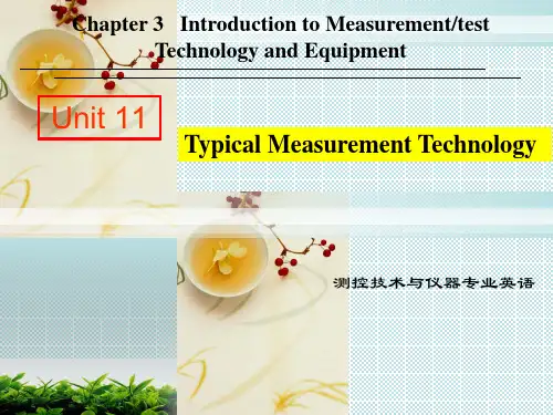 【测控专业英语】Typical Measurement Technology典型的测量技术