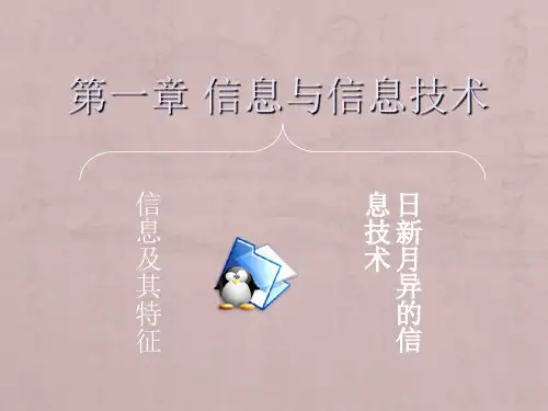 1.1信息及其特征讲解