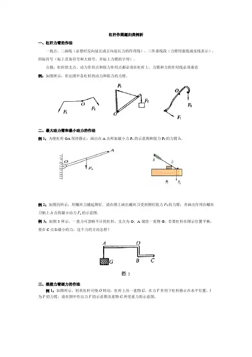 杠杆作图题归类例析